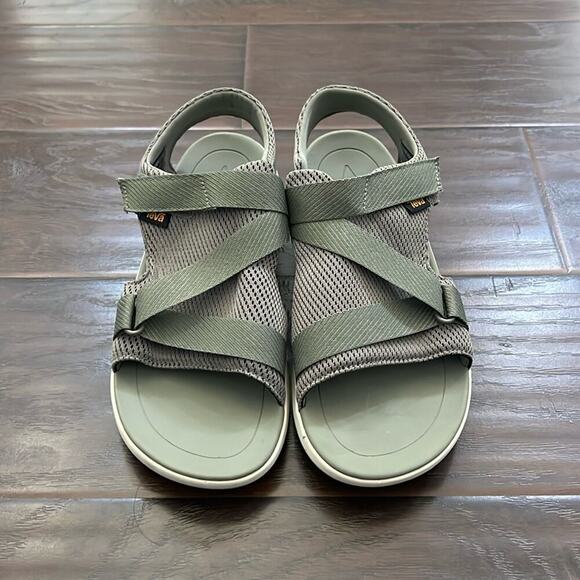 Teva Mens size 9 olive green adjustable strap sandals - Picture 3 of 7